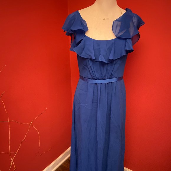 David's Bridal Formal Gown size 6 blue - Picture 2 of 6